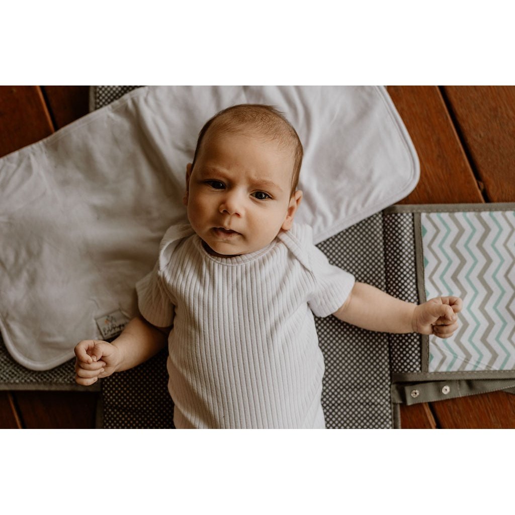 Serenity White Organic Cotton Ribbed Bodysuit
