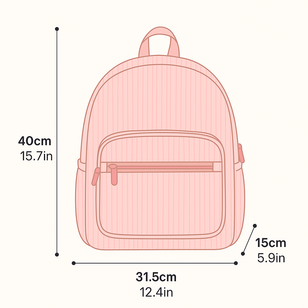 Colour Me Corduroy: Personalised Corduroy Backpack for Kids