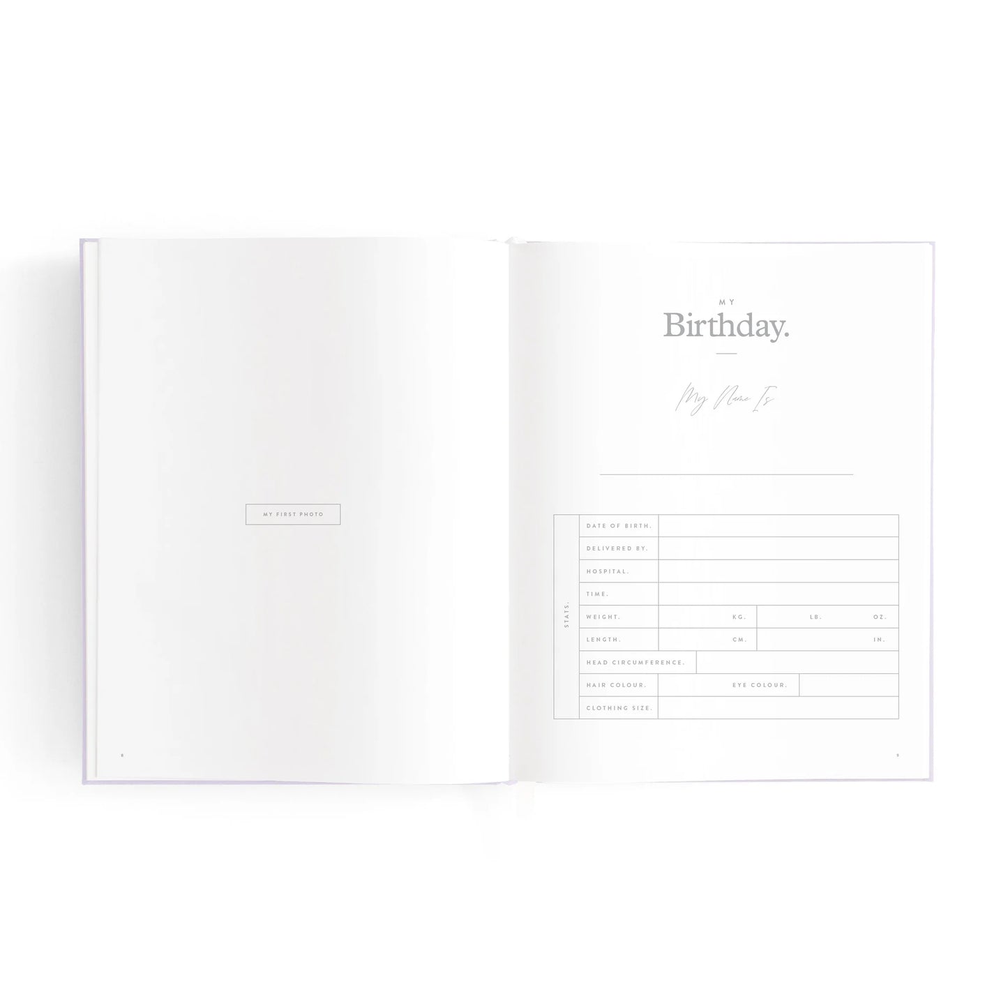 Mini Baby Book Lilac Boxed