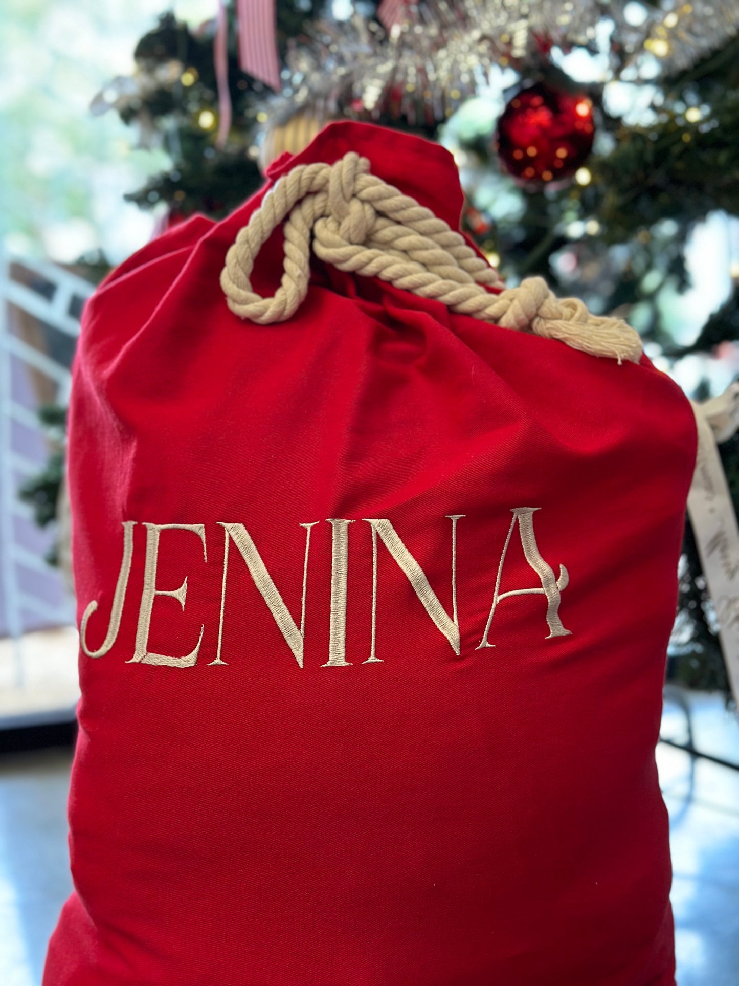 Embroidered Personalised Santa Sacks