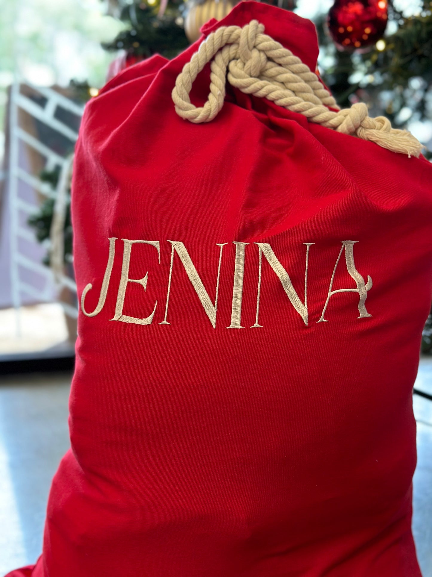 Embroidered Personalised Santa Sacks