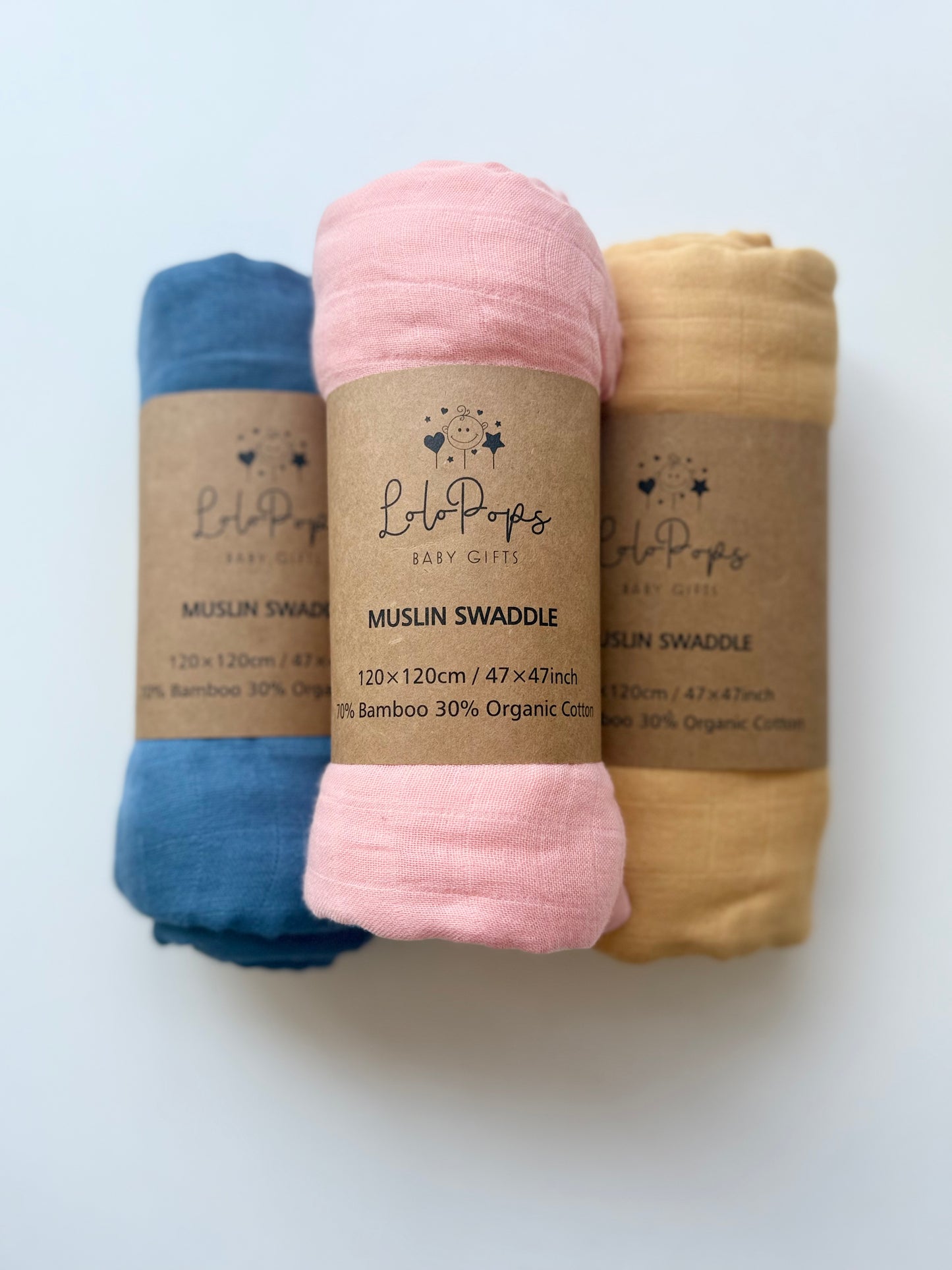 Muslin Swaddle (70% Bamboo / 30% Organic Cotton)