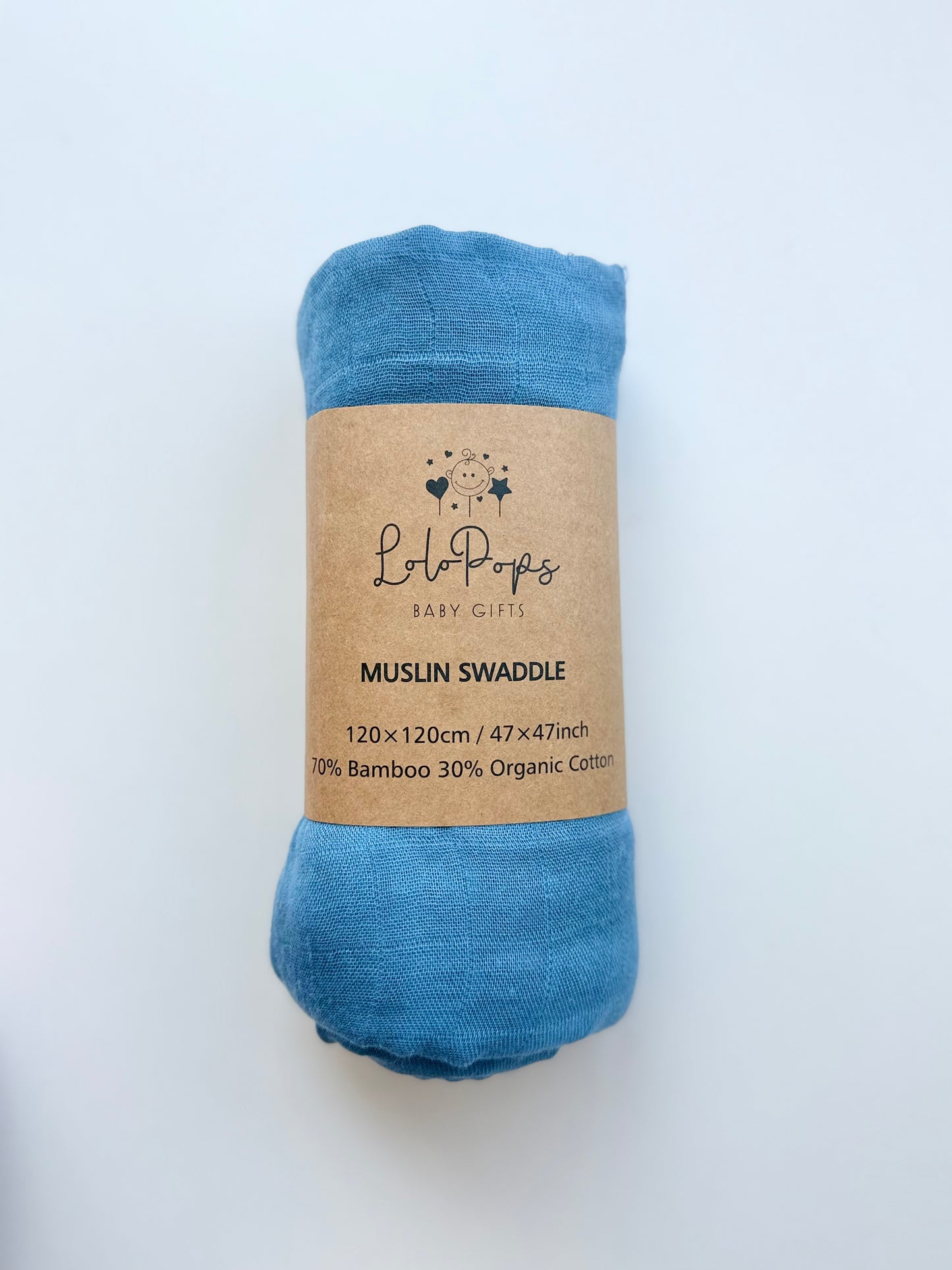 Muslin Swaddle (70% Bamboo / 30% Organic Cotton)