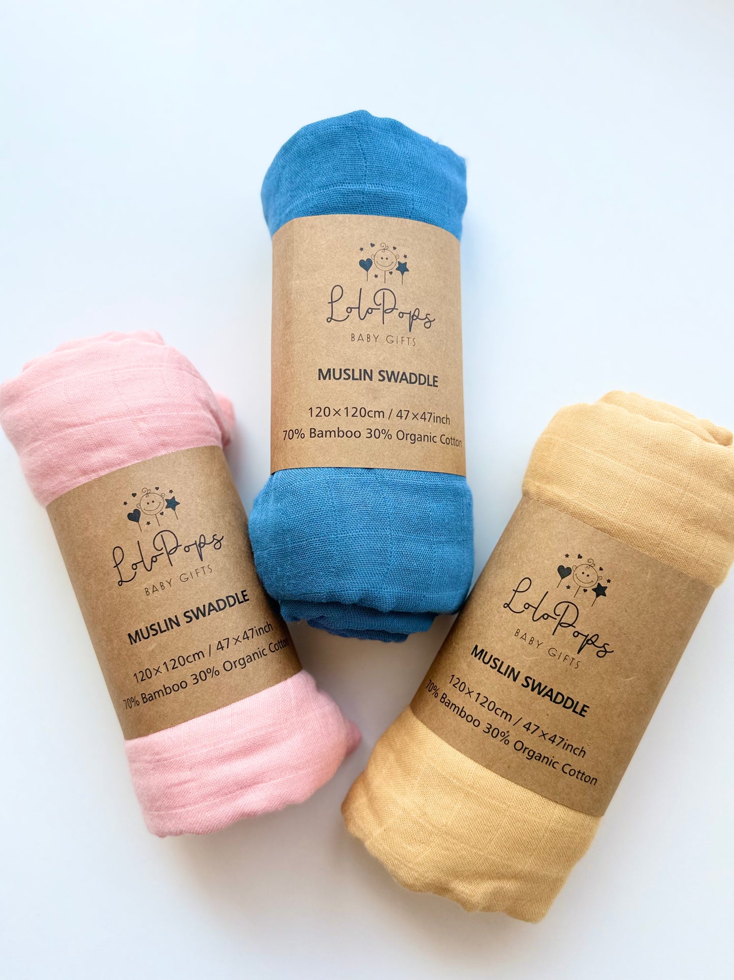 Muslin Swaddle (70% Bamboo / 30% Organic Cotton)