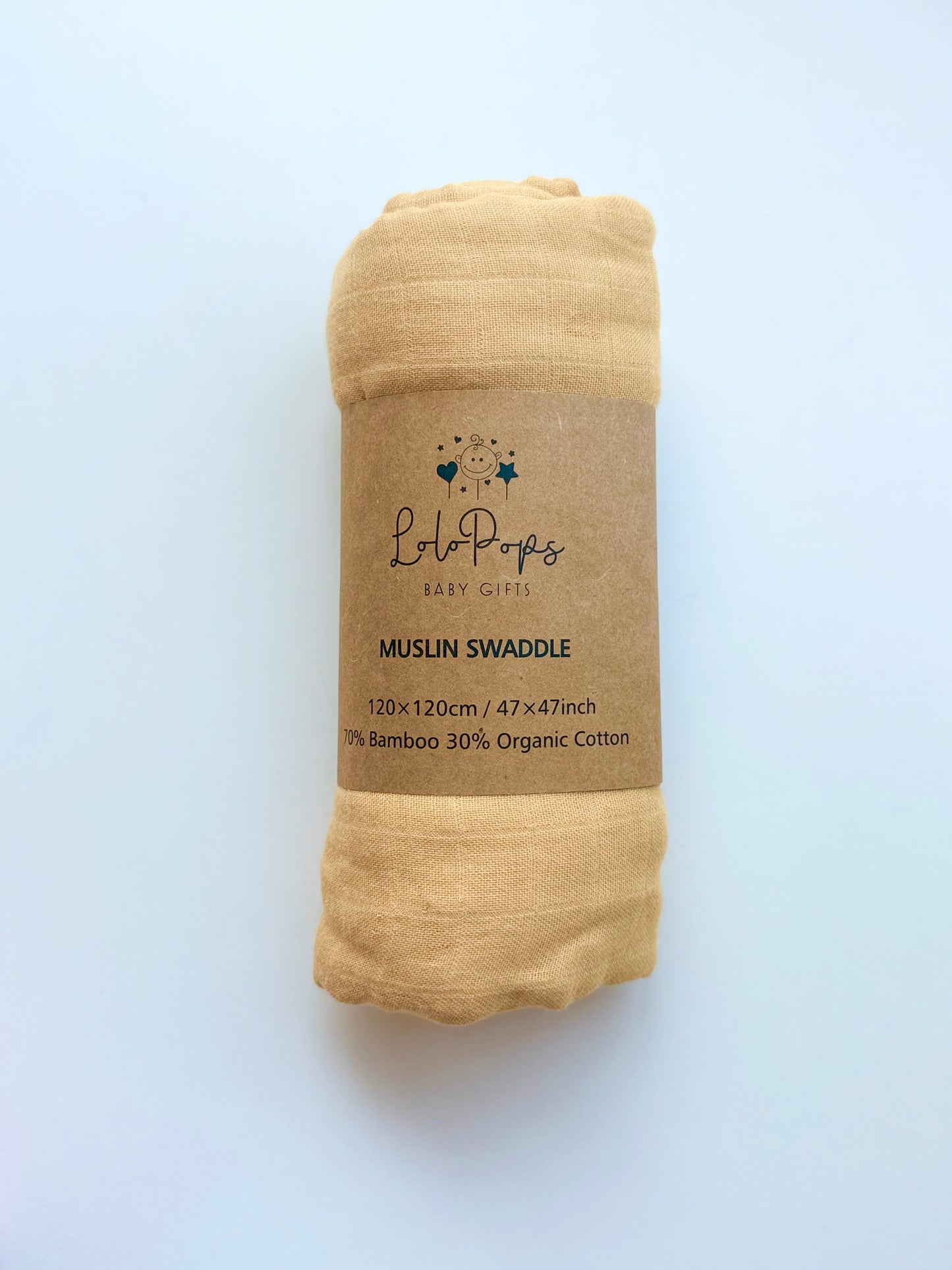 Muslin Swaddle (70% Bamboo / 30% Organic Cotton)