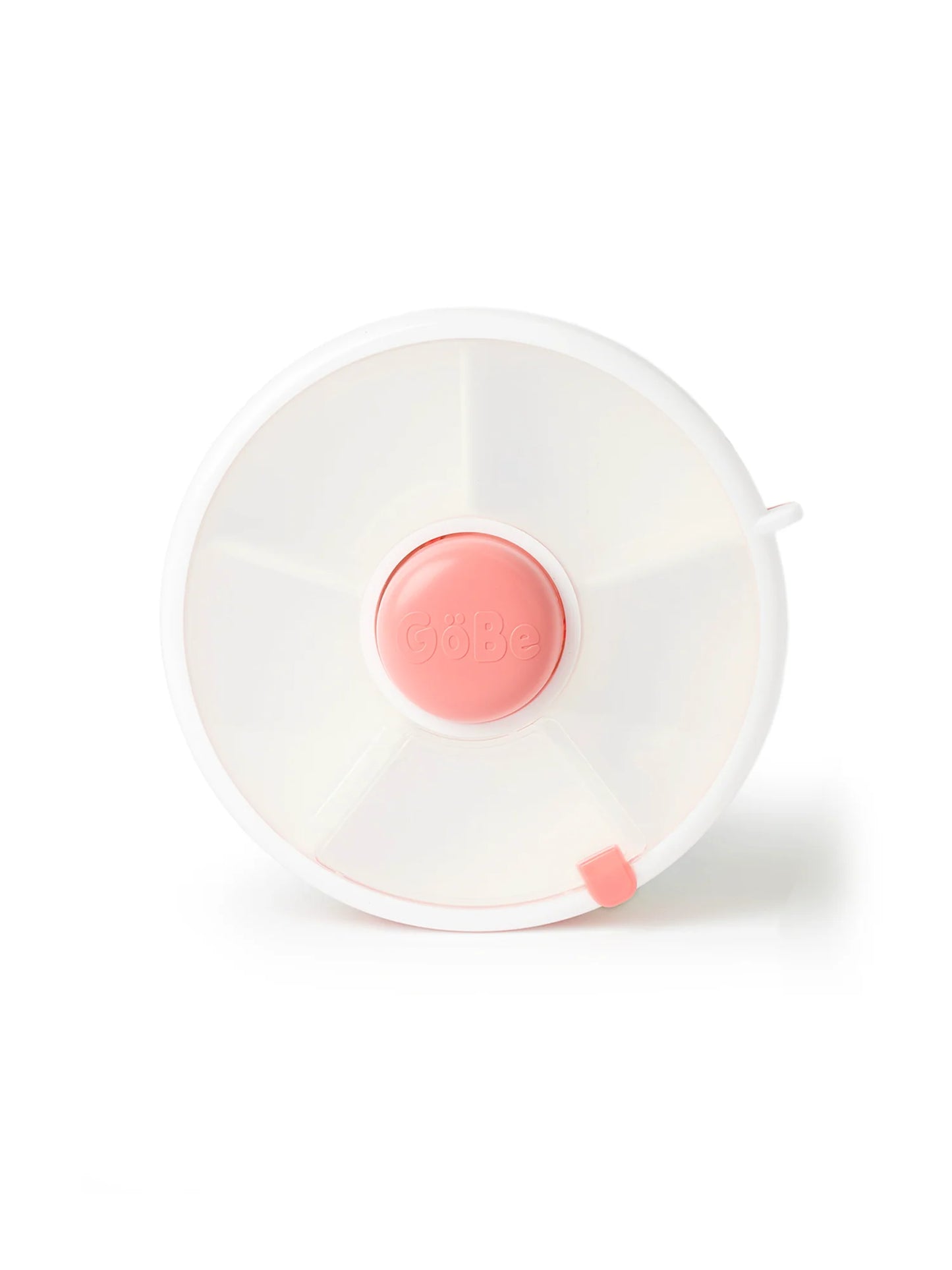 GoBe Kids Small Snack Spinner Flip, Travel Snack Box - Coral Pink