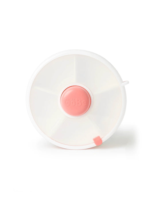 GoBe Kids Small Snack Spinner Flip, Travel Snack Box - Coral Pink