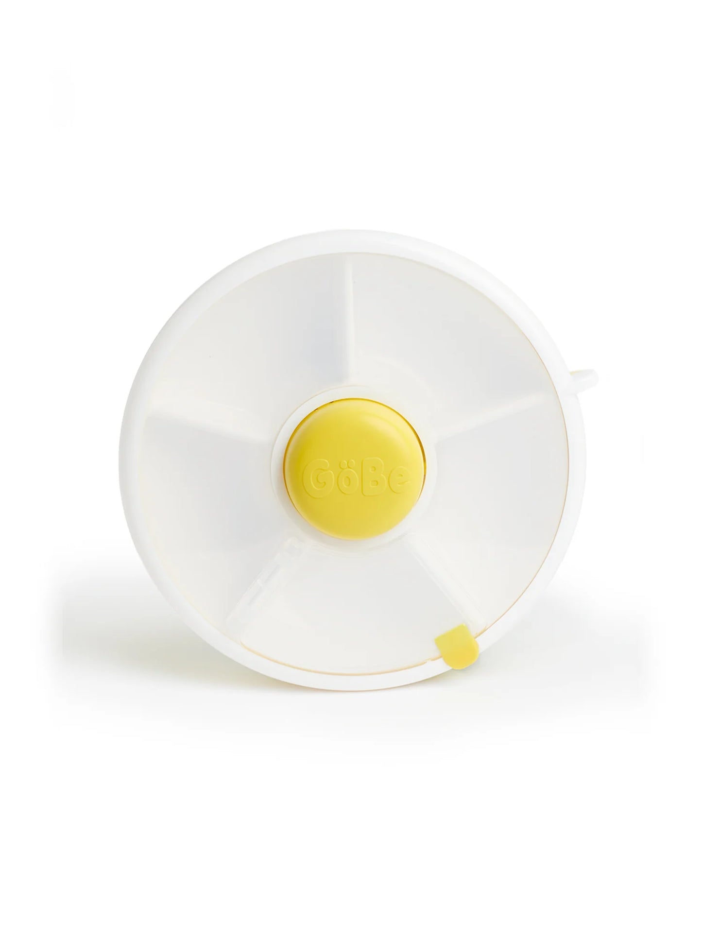 GoBe Kids Small Snack Spinner Flip, Travel Snack Box - Lemon Yellow