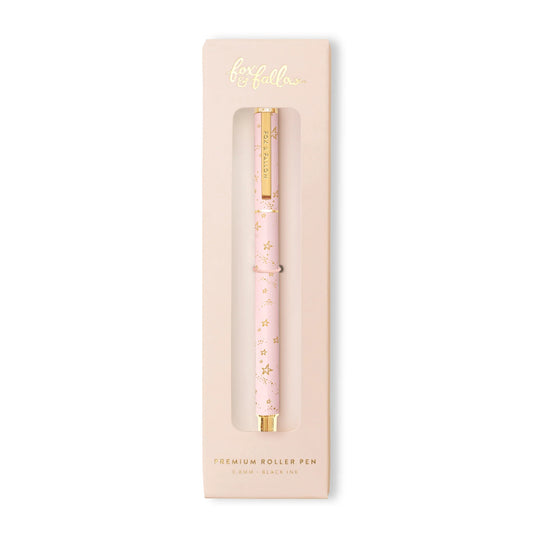 Pink Stardust Roller Pen