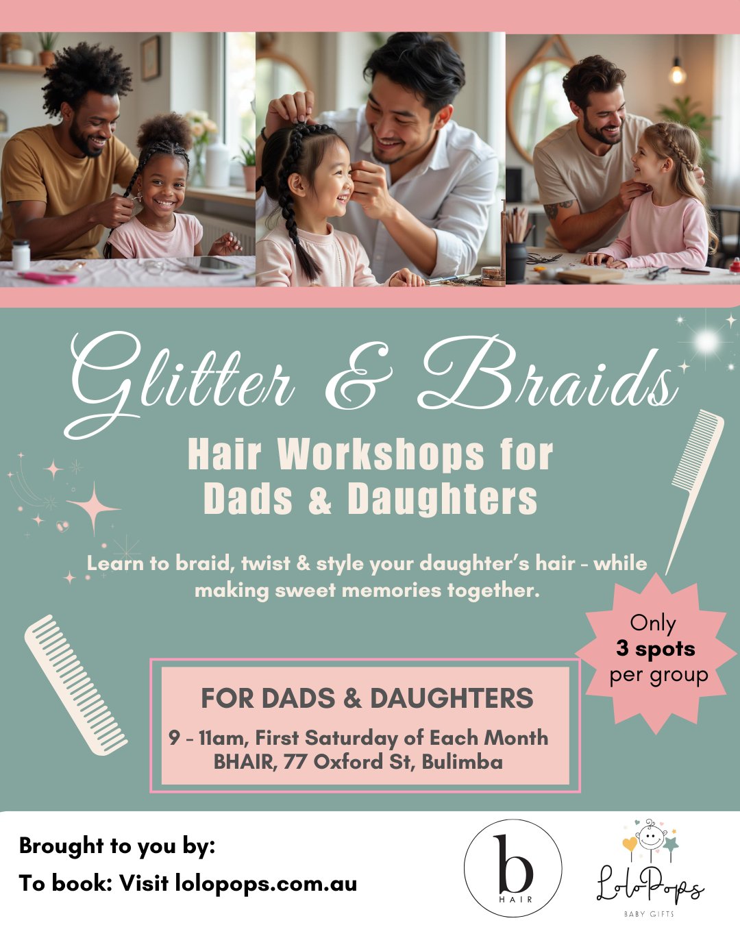 Daddy Daughter Hair Workshop