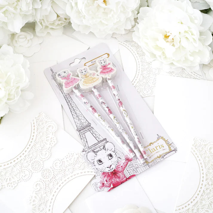 Claris Pencils with Topper (Set of 3)