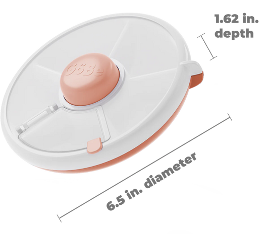 GoBe Kids Small Snack Spinner Flip, Travel Snack Box - Mint Green