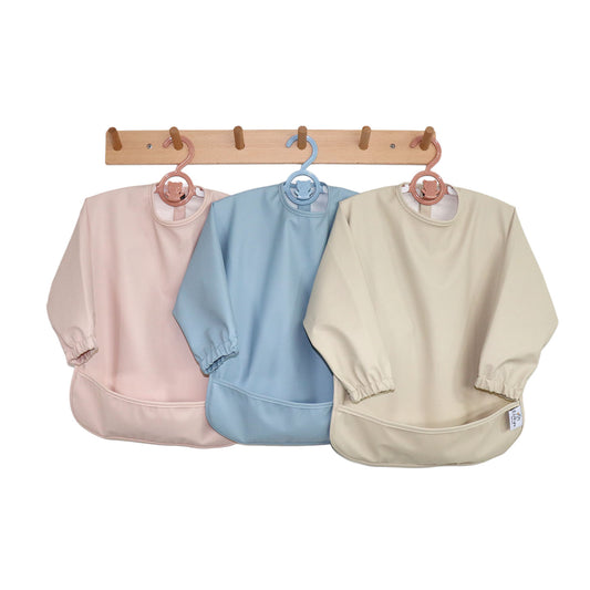 Waterproof Long Sleeve Baby Smock I Cotton Candy