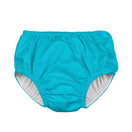 Snap Reusable Absorbent Swimsuit Diaper-Aqua