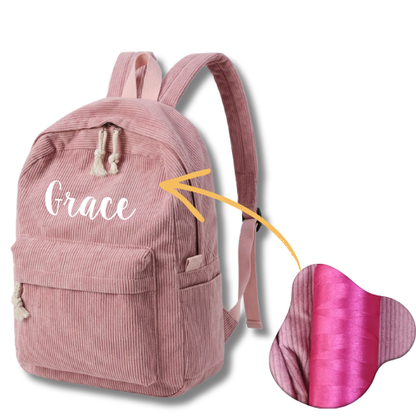 Personalised Corduroy Backpack for Kids