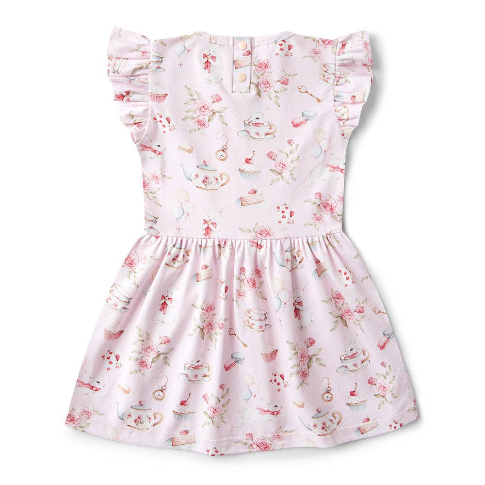 Alice’s Tea Party Short Sleeve Organic Dress