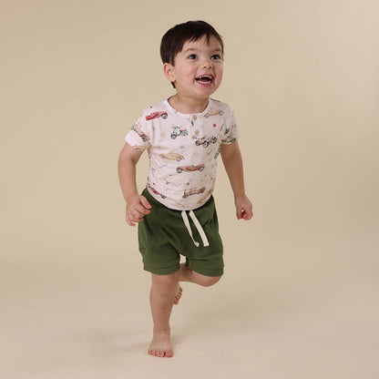 Vintage Cars Short Sleeve Organic Bodysuit