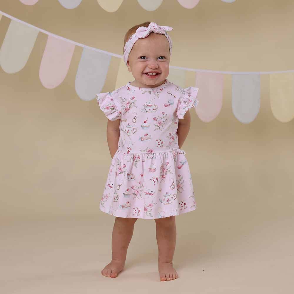 Alice’s Tea Party Short Sleeve Organic Dress