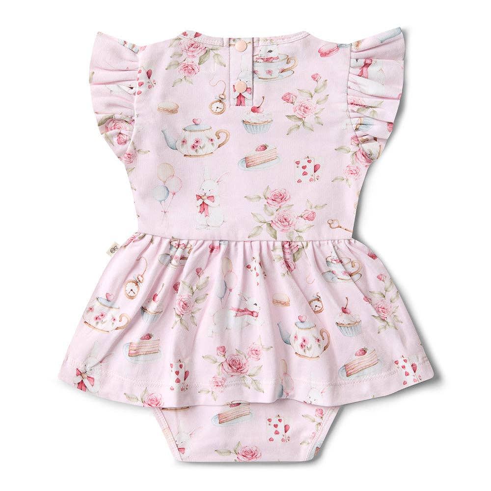 Alice’s Tea Party Short Sleeve Organic Dress