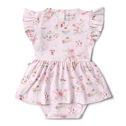 Alice’s Tea Party Short Sleeve Organic Dress