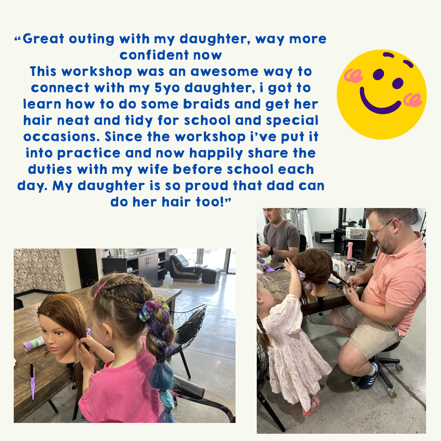 2026 Daddy Daughter Hair Workshops