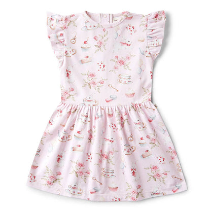 Alice’s Tea Party Short Sleeve Organic Dress
