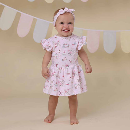 Alice’s Tea Party Short Sleeve Organic Dress