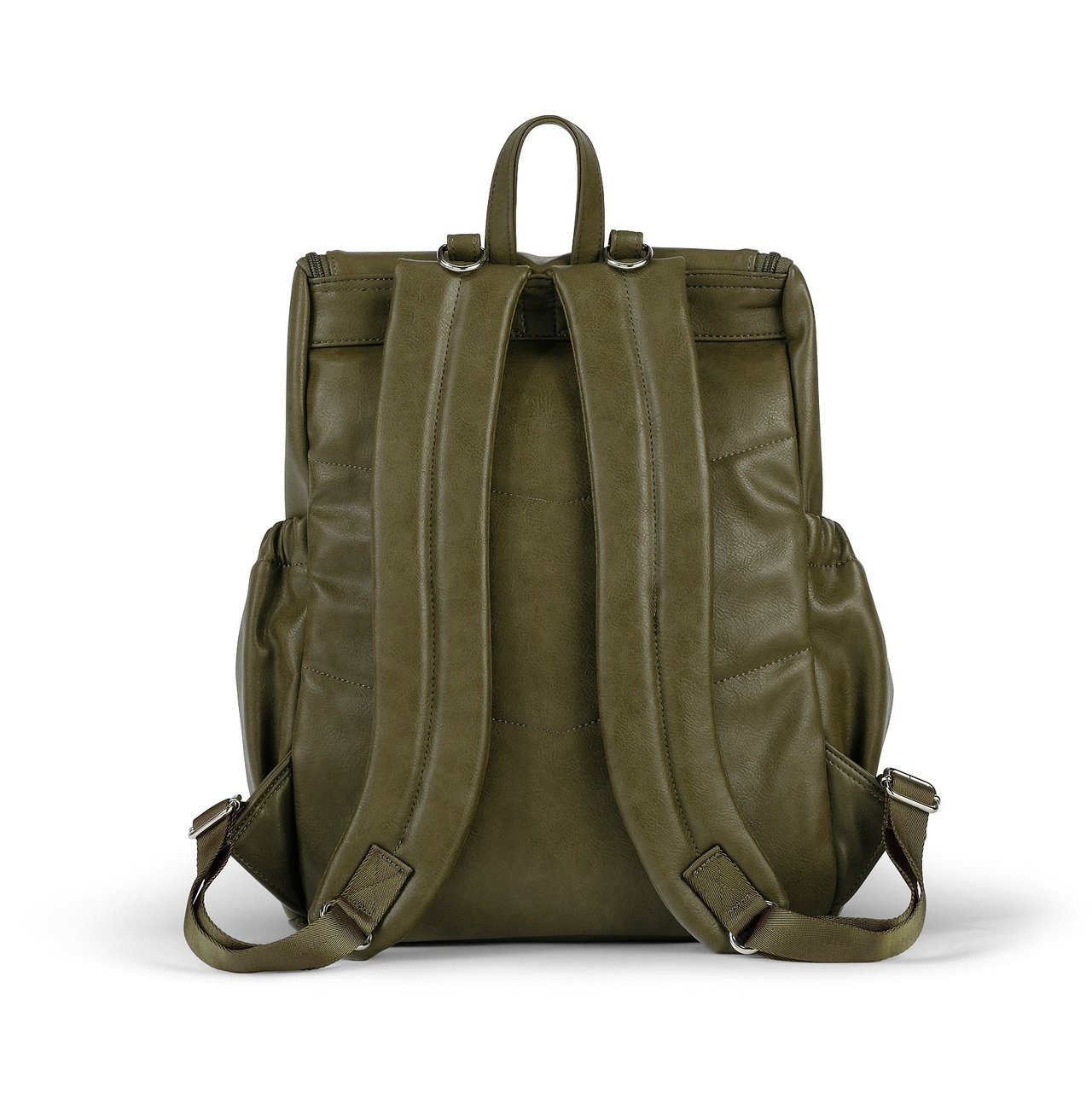 OiOi Signature Nappy Backpack - Olive Faux Leather