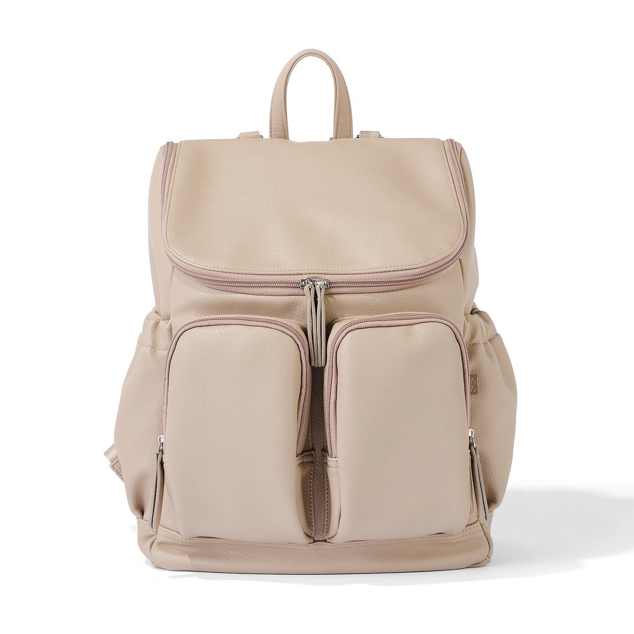 OiOi Signature Nappy Backpack - Oat Dimple Faux Leather