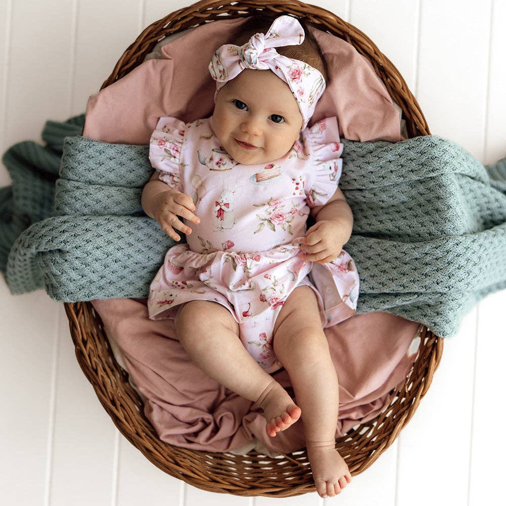 Alice’s Tea Party Short Sleeve Organic Dress