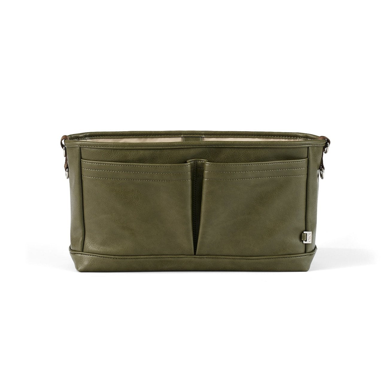 OiOi Signature Pram Caddy - Olive Faux Leather