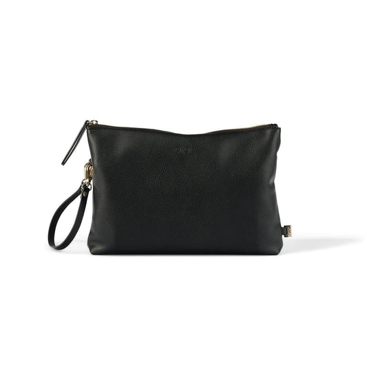 OiOi Nappy Changing Pouch - Black Faux Leather