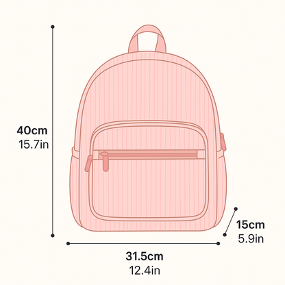 Colour Me Corduroy: Personalised Corduroy Backpack for Kids