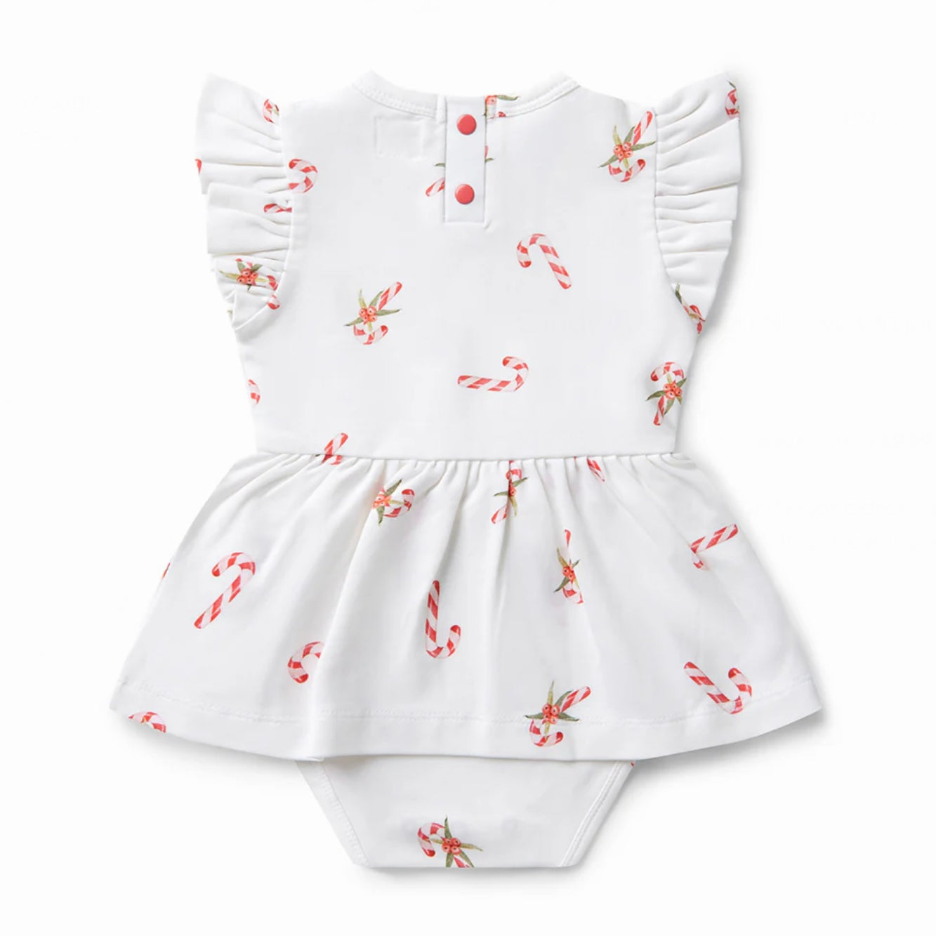 Candy Cane Short Sleeve Organic Dress