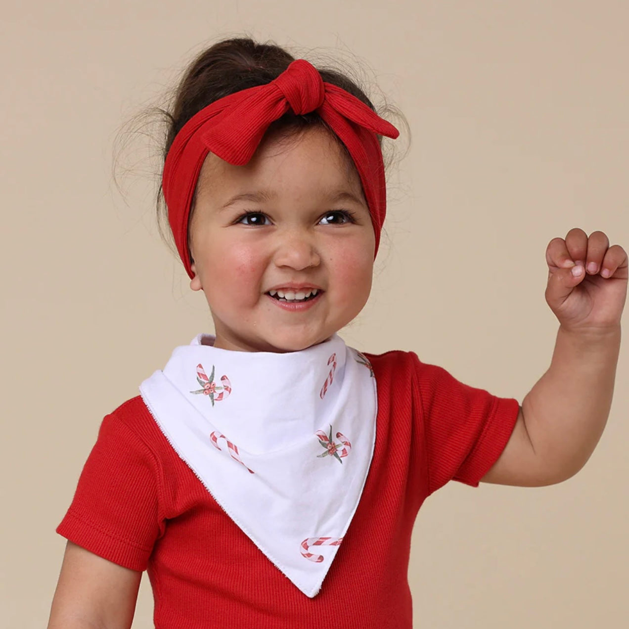 Candy Cane Organic Dribble Bib