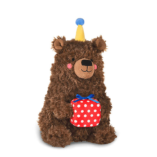 Happy Day Bear Magnetic Plush With Present