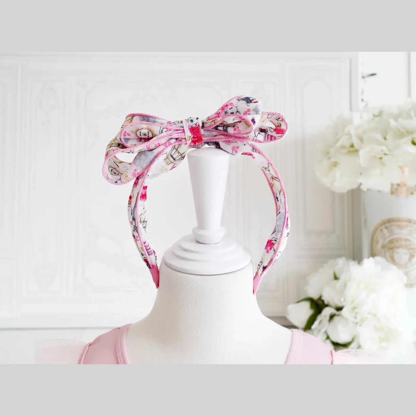 Claris Fashion Print Headband with Bow