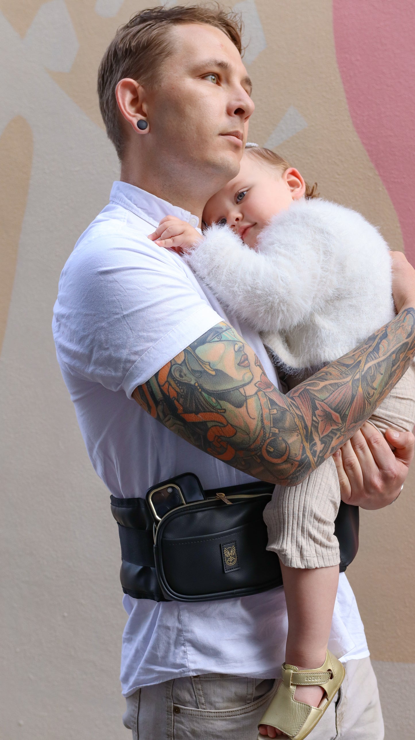 Vegan Leather Baby Hipsurfer Carrier