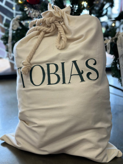 Embroidered Personalised Santa Sacks