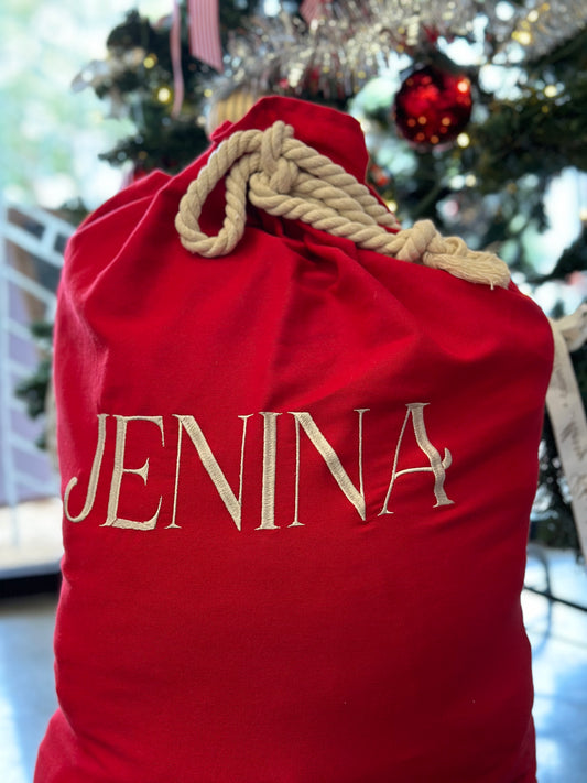Embroidered Personalised Santa Sacks