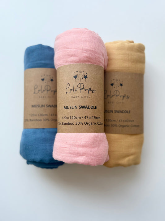 Muslin Swaddle (70% Bamboo / 30% Organic Cotton)