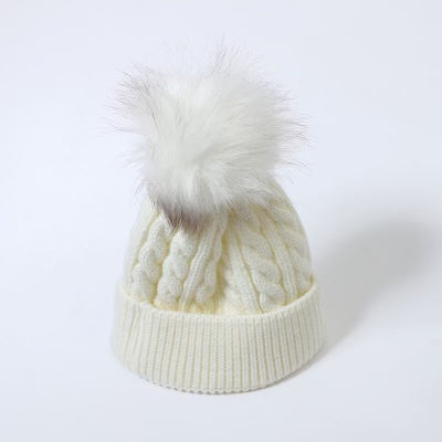 White Pom Pom Beanie