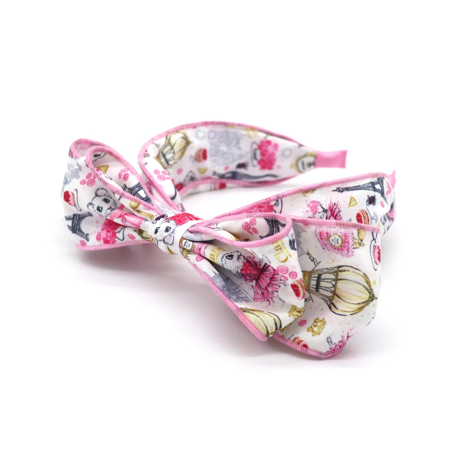 Claris Fashion Print Headband with Bow