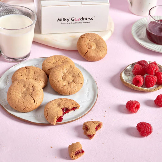 Raspberry Lactation Cookies (Dairy & Soy Free)