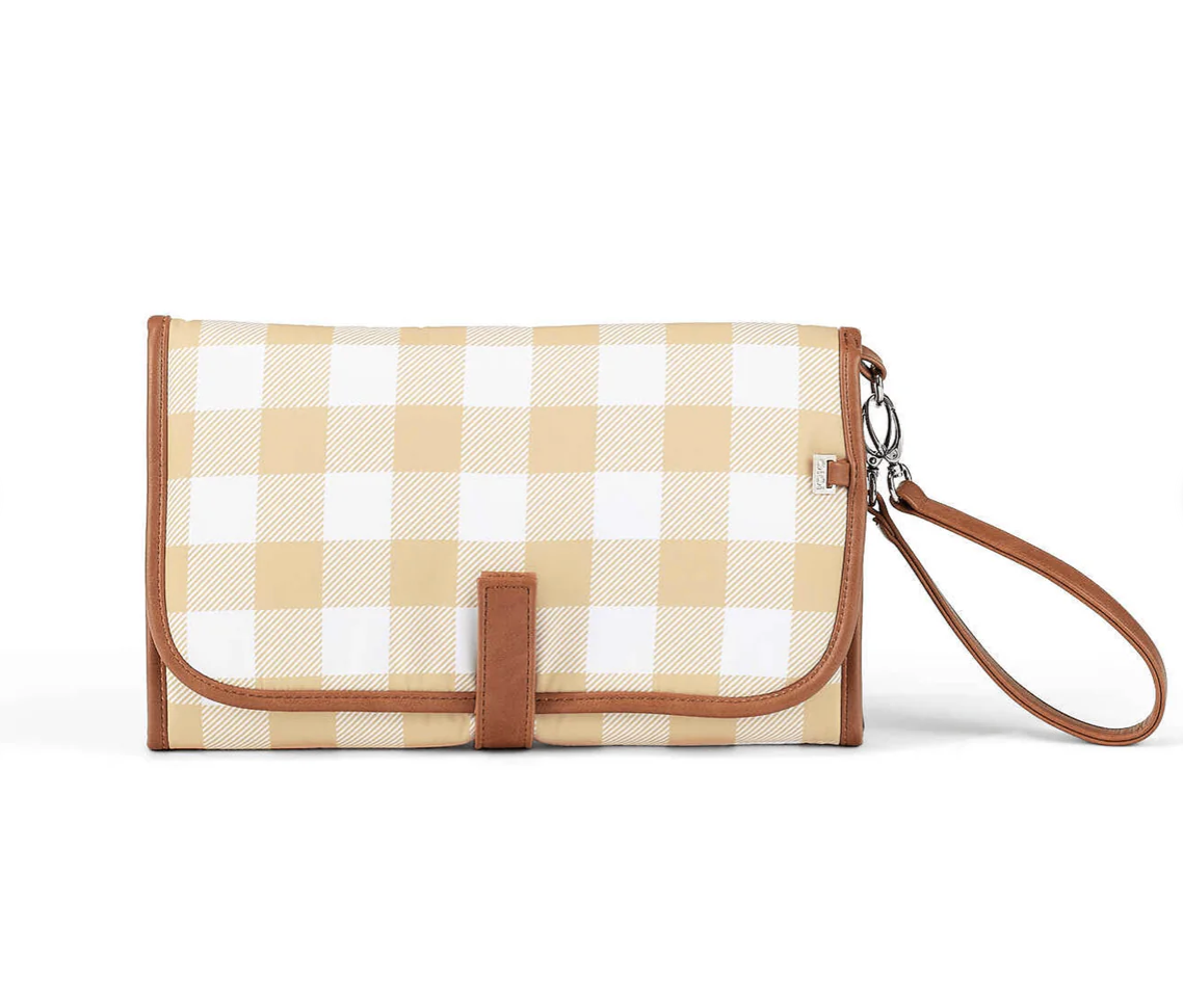 Change Mat Clutch - Beige Gingham