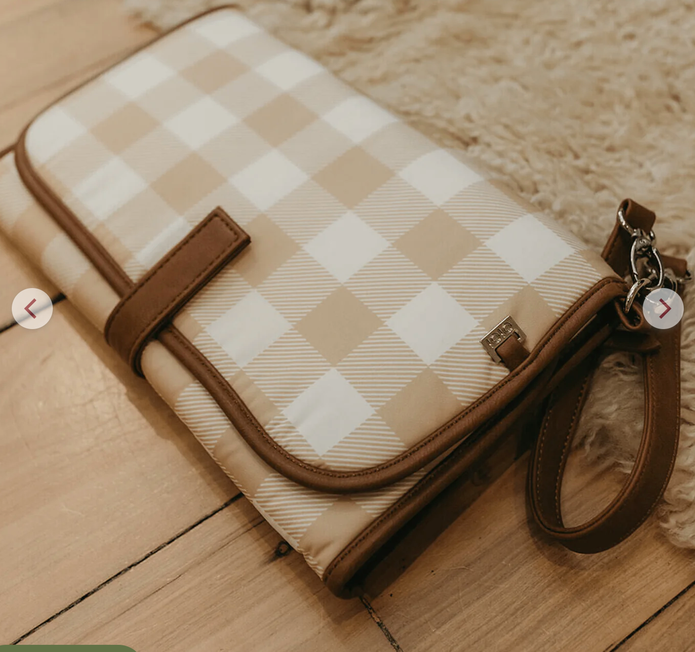 Change Mat Clutch - Beige Gingham