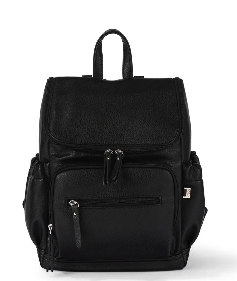 Mini Signature Backpack - Black Vegan Leather