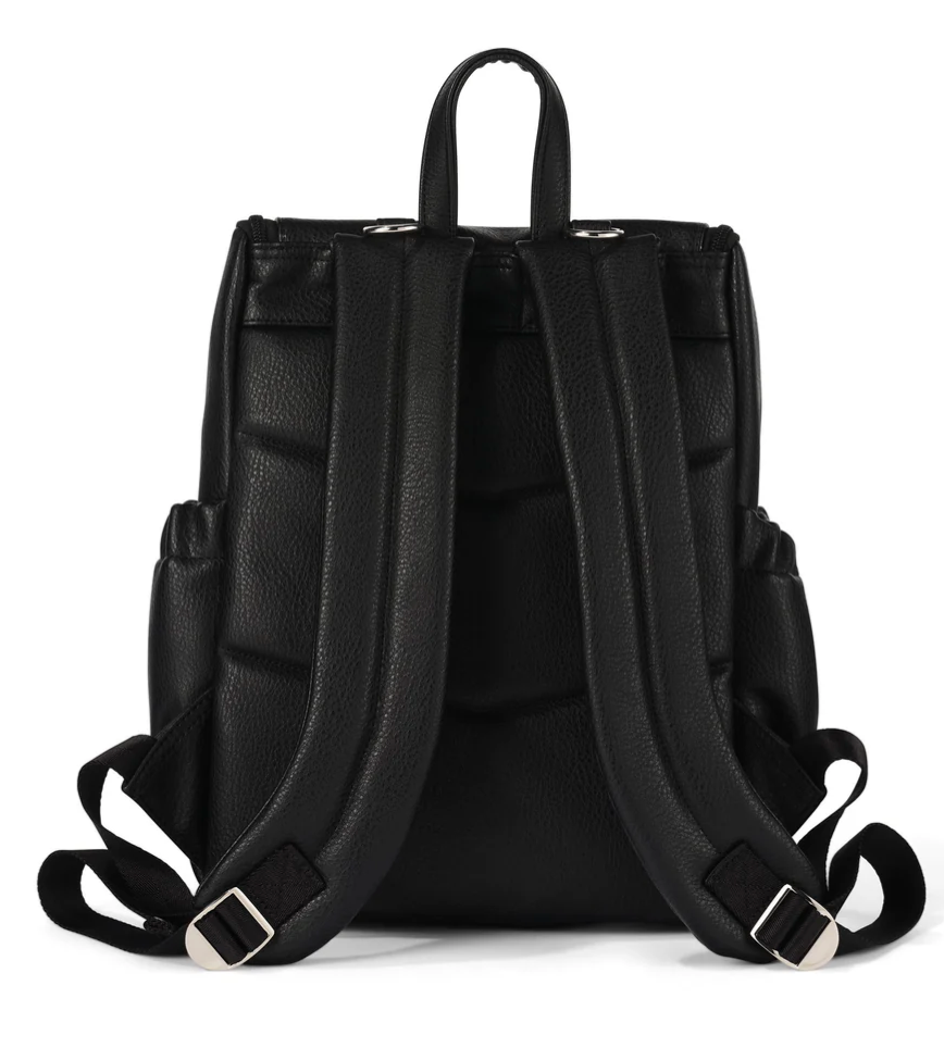 Mini Signature Backpack - Black Vegan Leather