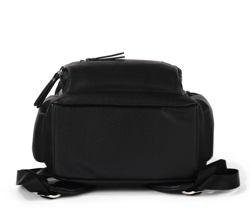 Mini Signature Backpack - Black Vegan Leather