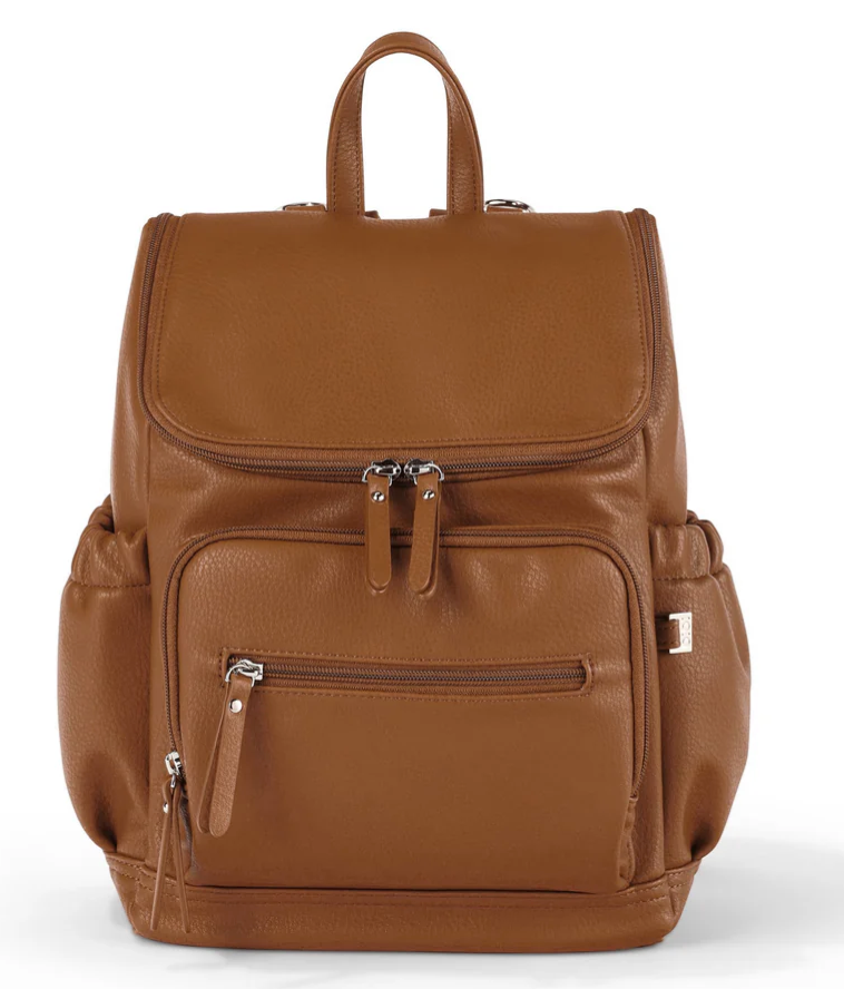 Mini Signature Backpack - Chestnut Brown Vegan Leather